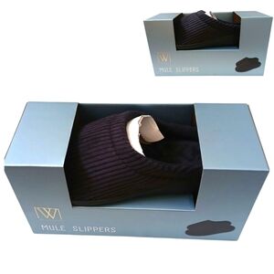 Men's Black Mule Slippers- NWT- SIZE Men(8-9)